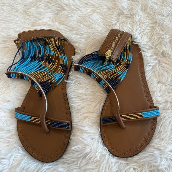 NEW beautiful sandals from beadedsouls.com- sz 8 - Picture 5 of 7